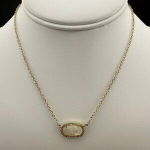 Kendra Scott‎ Elisa Pendant Necklace Gold Chain Ivory Pearl Gold-Plated Everyday